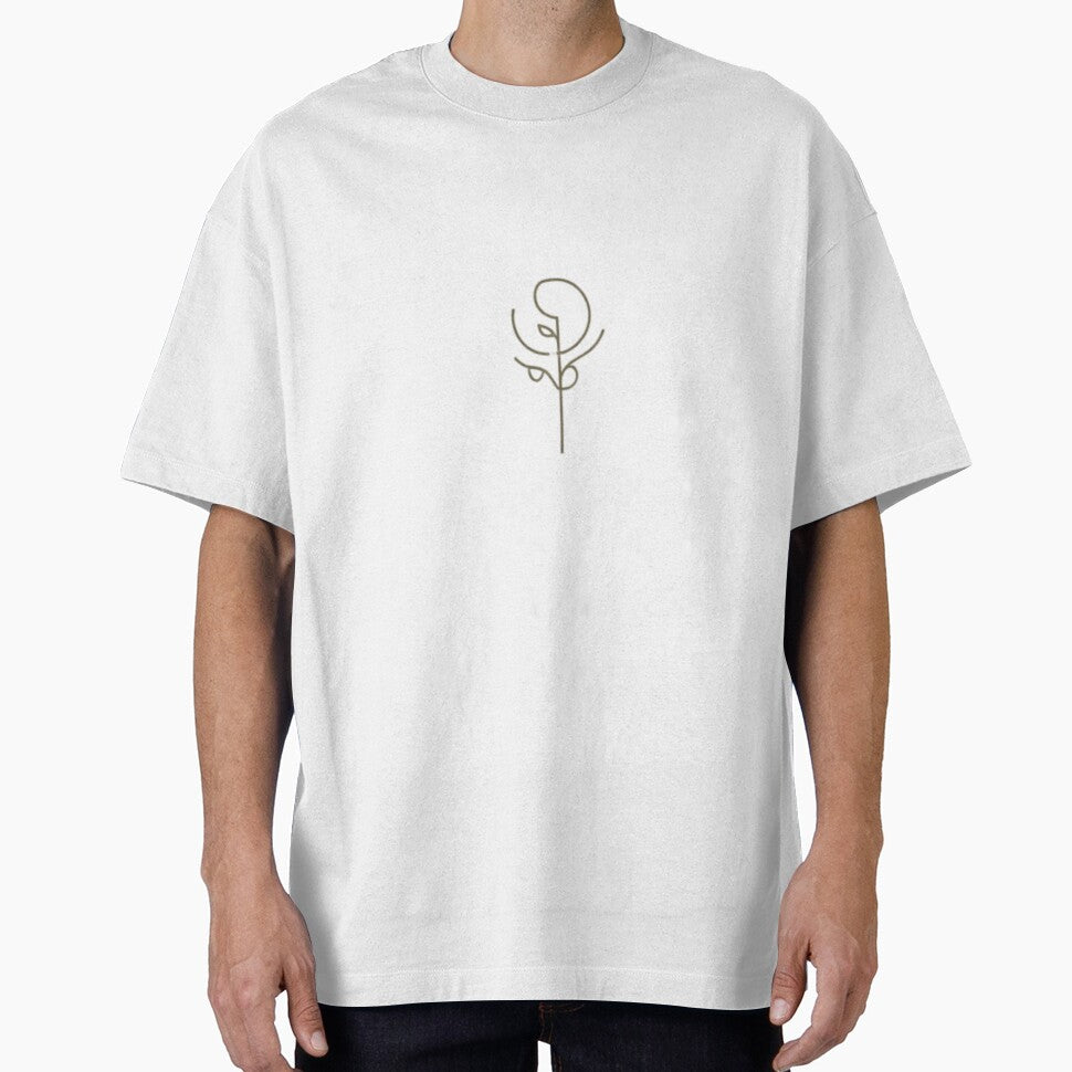 One Line Rose Stem Elegant Dark Minimalist Botanical Art by MoonAndMossStudio