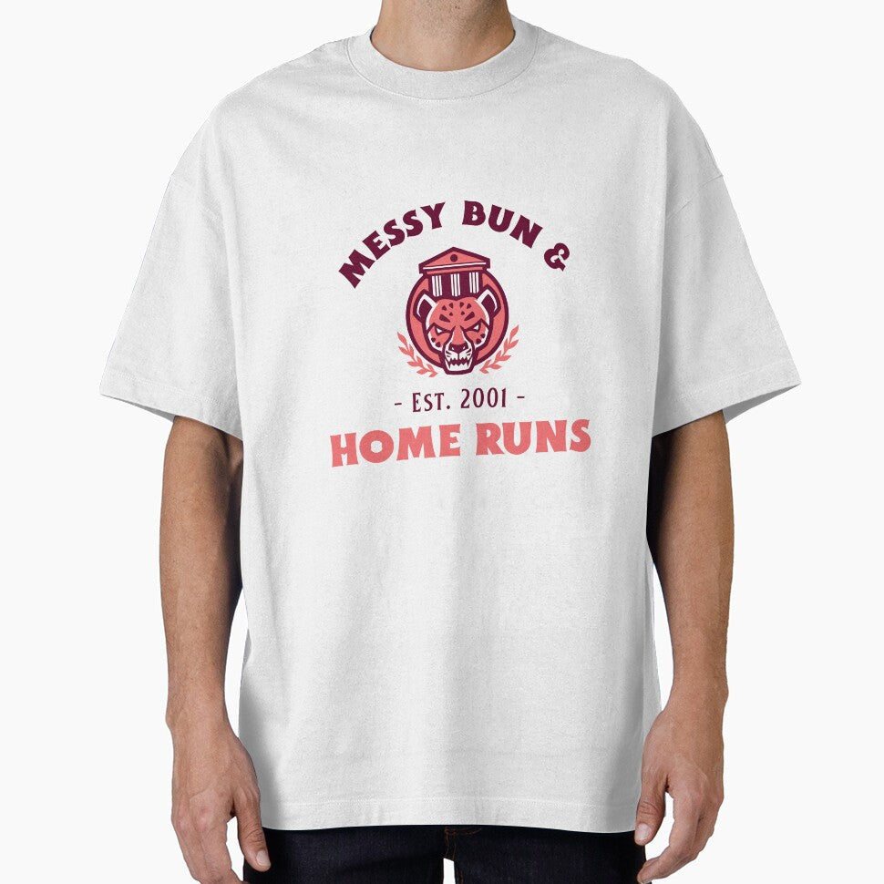 Messy Bun & Home Runs Baseball Woman by sunnivamla