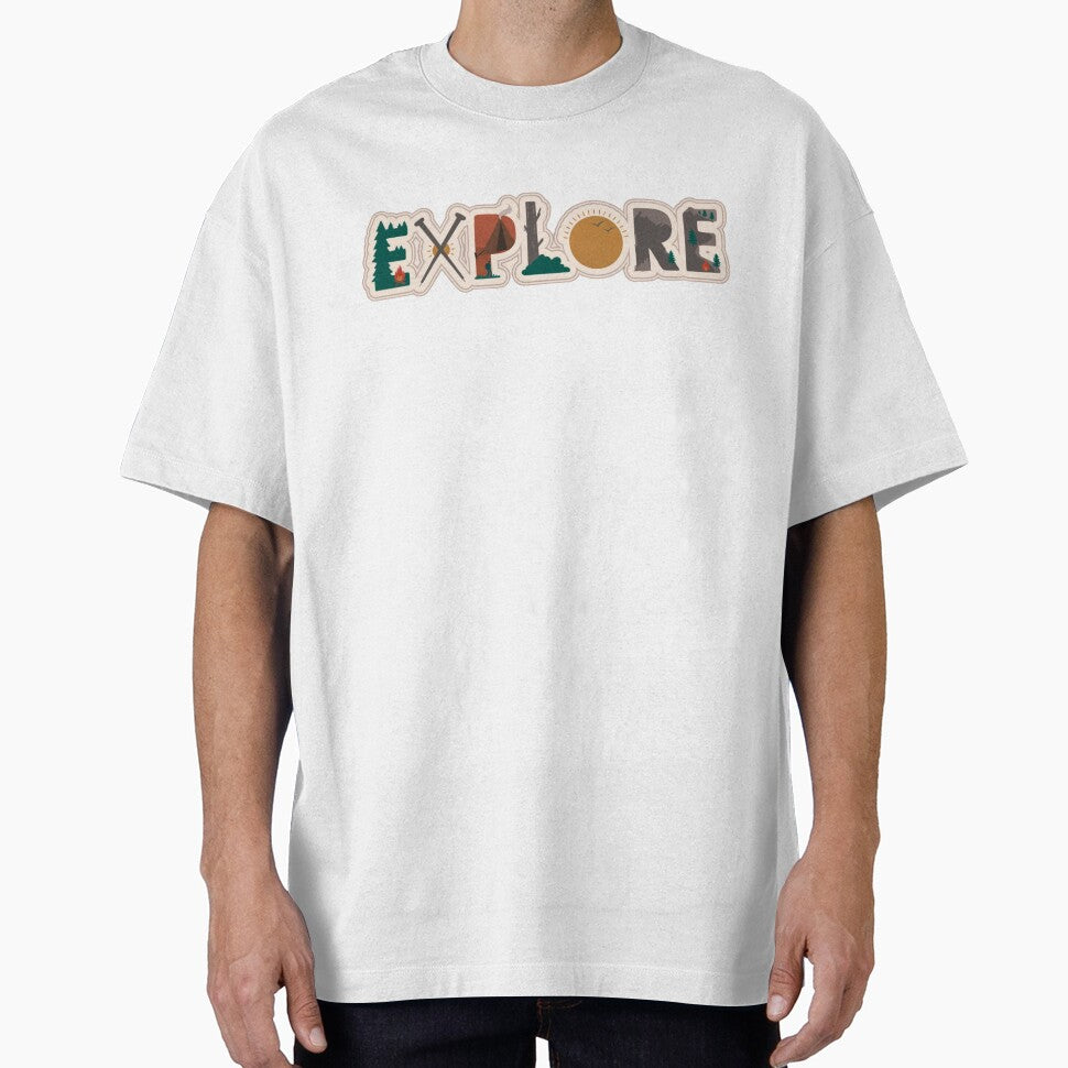 Explore Adventure Typography – Retro Outdoor Letter Art by GabeMountainArt