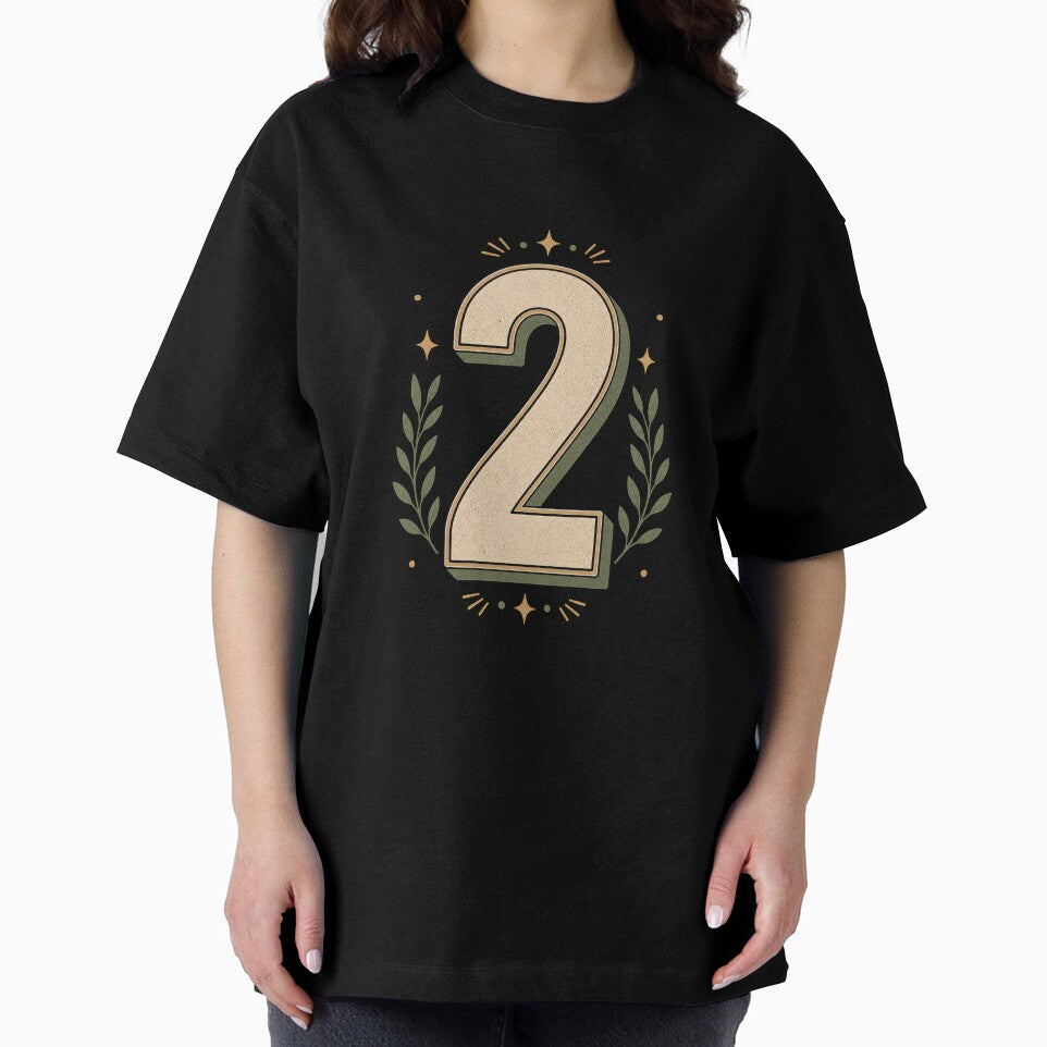 Retro Number Two Minimalist Graphic Design by Kupeliemre