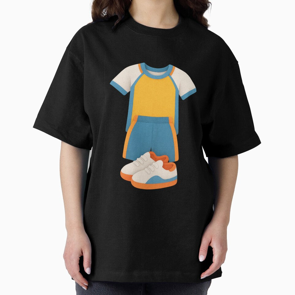 Sportswear set featuring colorful t-shirt, shorts, shoes on transparent background, AI generated by dvoevnore