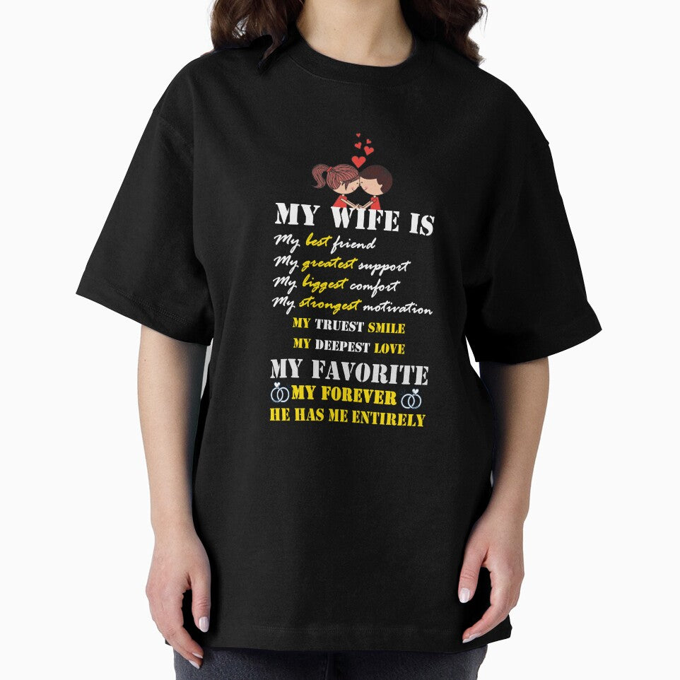 My wife is my best friend t shirt for men by Farmsuk