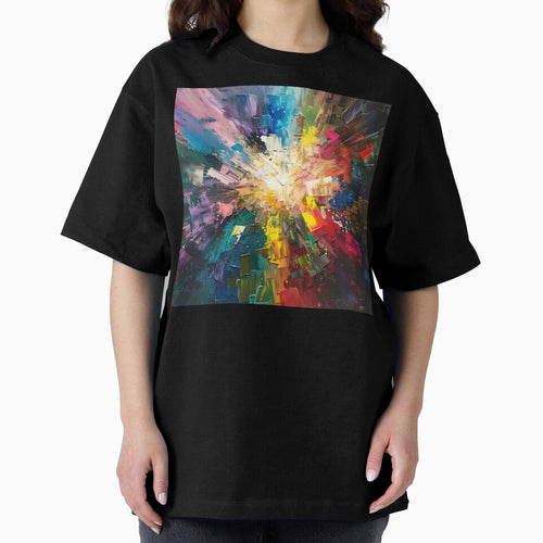 Abstract sunburst painted print by dcrc