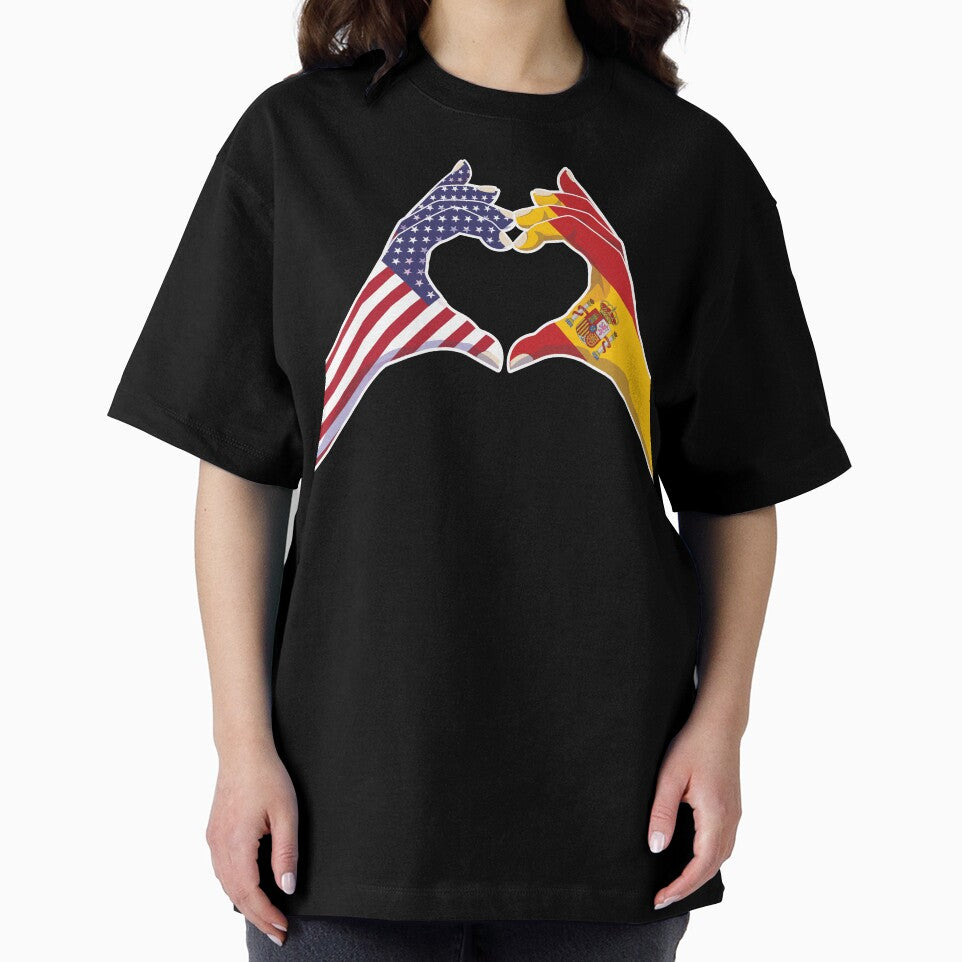 Spain Spanish USA United States American America Love Heart Peace by FlagX