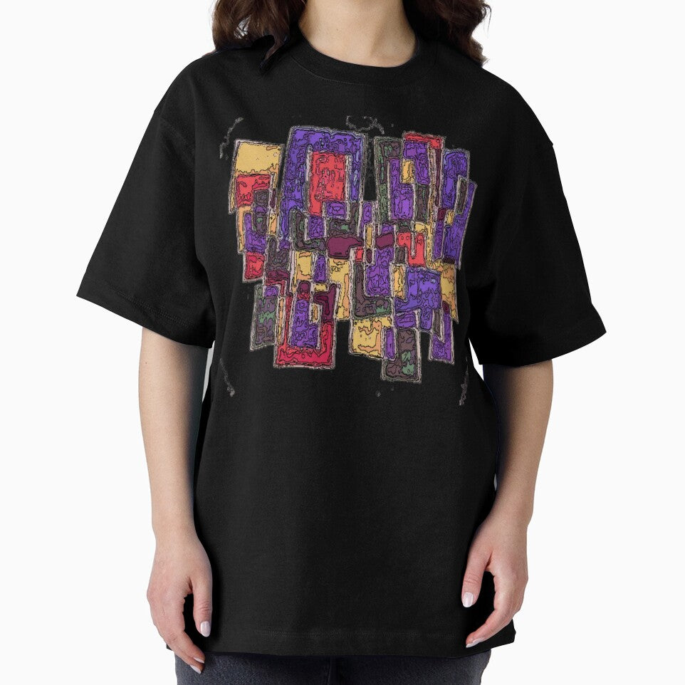 cityscape cubism poster colorful geometric abstract design by SmashingDeals