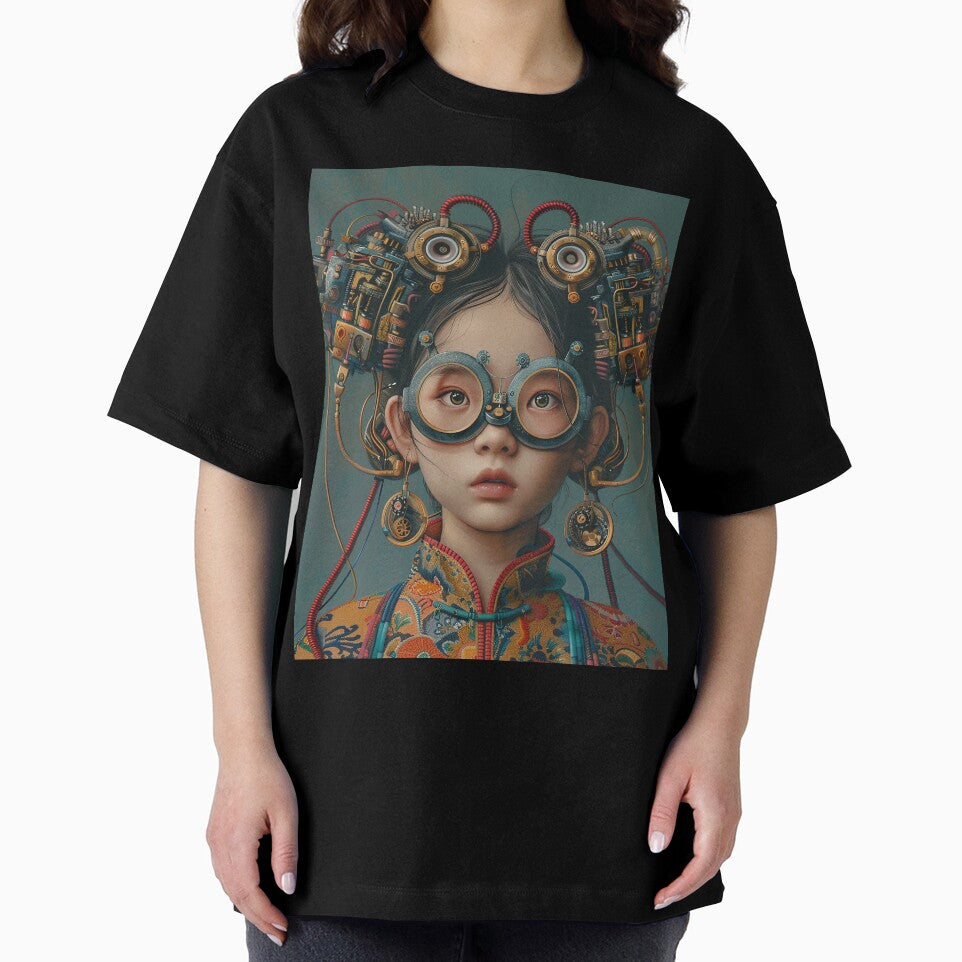 Chinese girl with big glasses by Dream scape  of Lucy