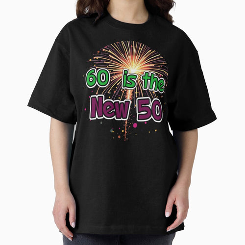60 is the new 50 typographic colorful celebratory design by SmashingDeals