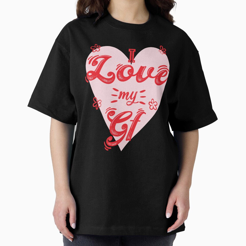 Romantic Pink Heart I Love My GF by FemmePod