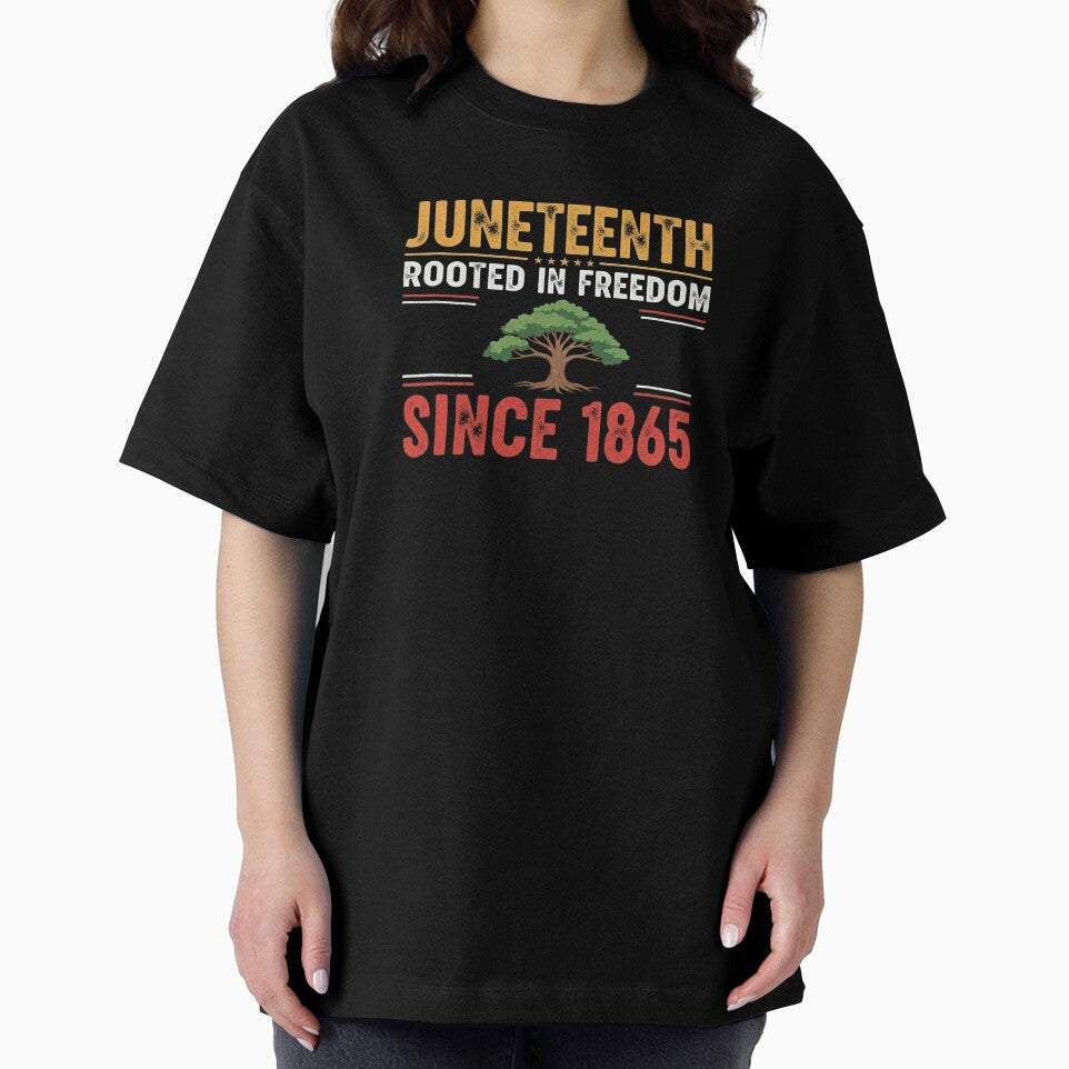 Juneteenth Rooted In Freedom Since 1865 Simple Funny Text by Designs-RZ