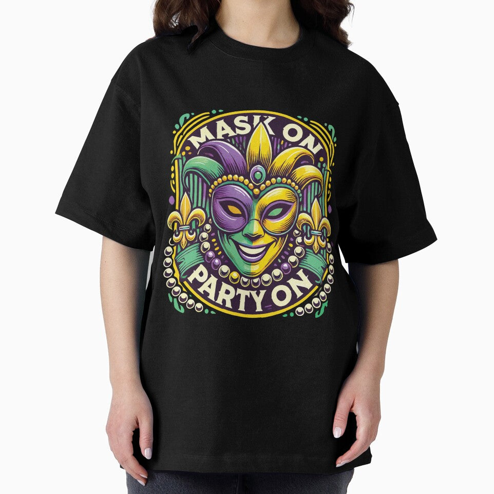 Mardi Gras Mask On Party On Vibes by LuminOrb