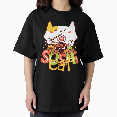 "Kawaii Cat Sushi Lover – Funny Cute Japanese Foodie Design" by artworkathome