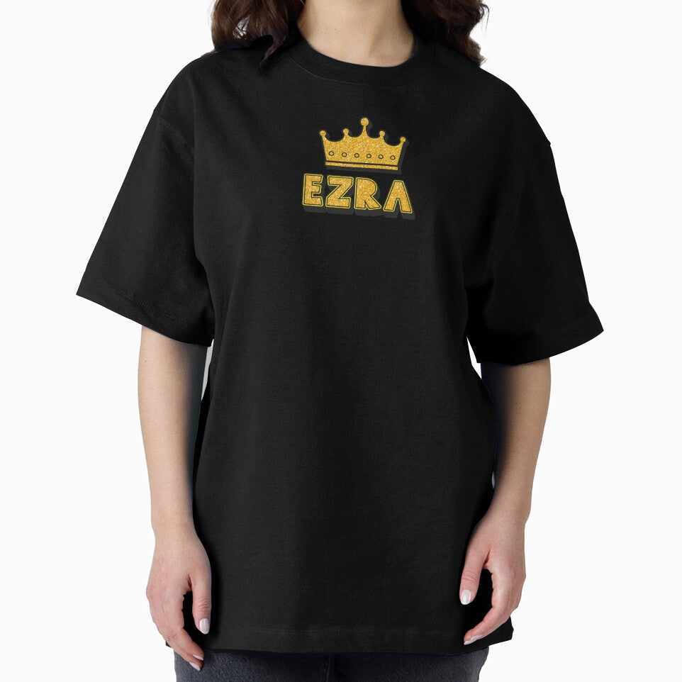 Ezra Personalized Name With Crown - Cool & Funny Custom Gift for Men and Boys by Oussinc