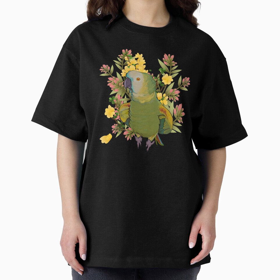 Floral Blue Fronted Amazon Parrot by Zurickdesigns