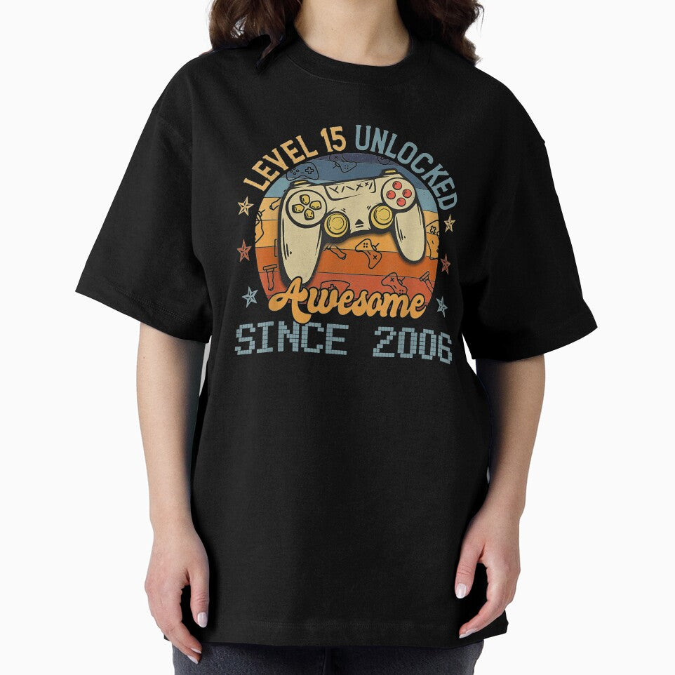 Level 15 Unlocked Funny Video Game Player Birthday Boy by JethroShop
