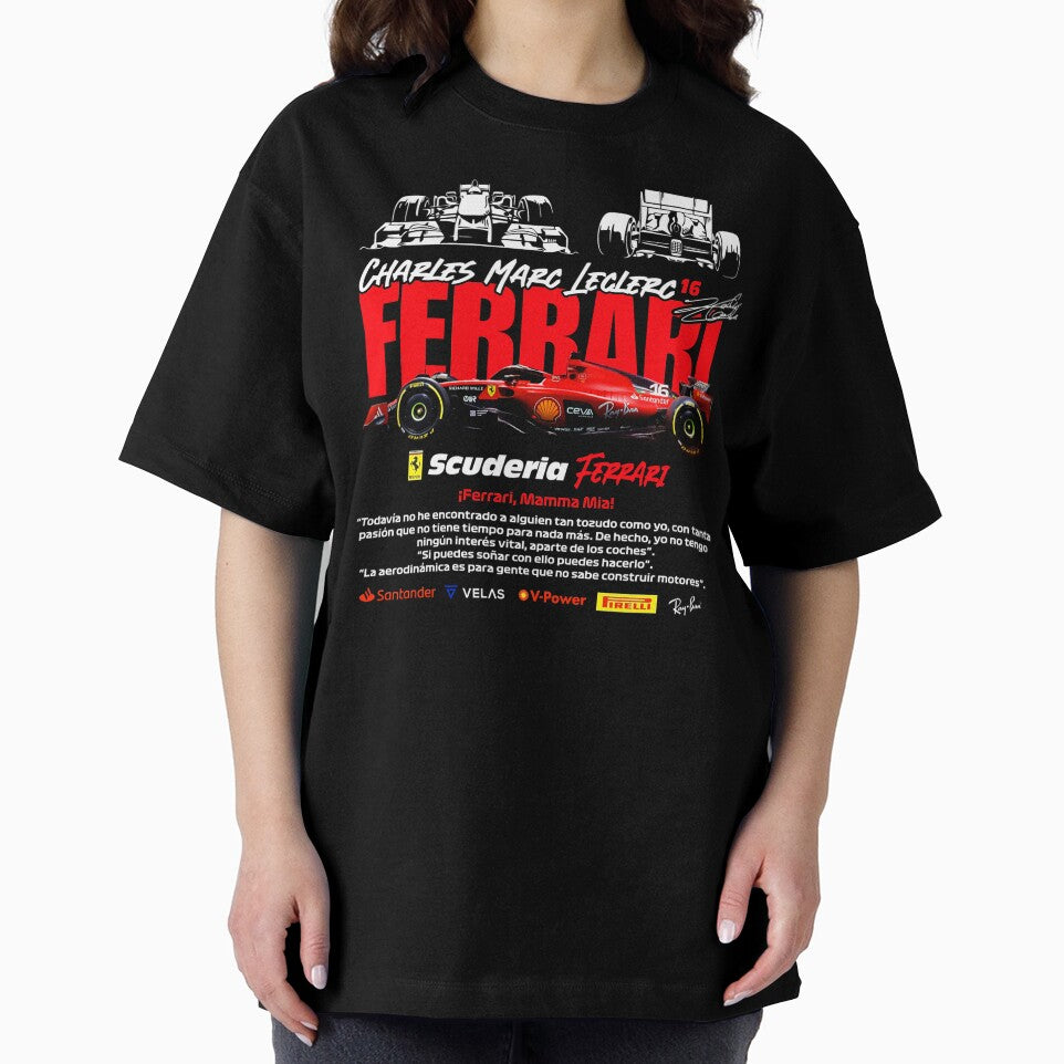F1 FERRARI Leclerc 16 Edition T-SHIRT by by2pals