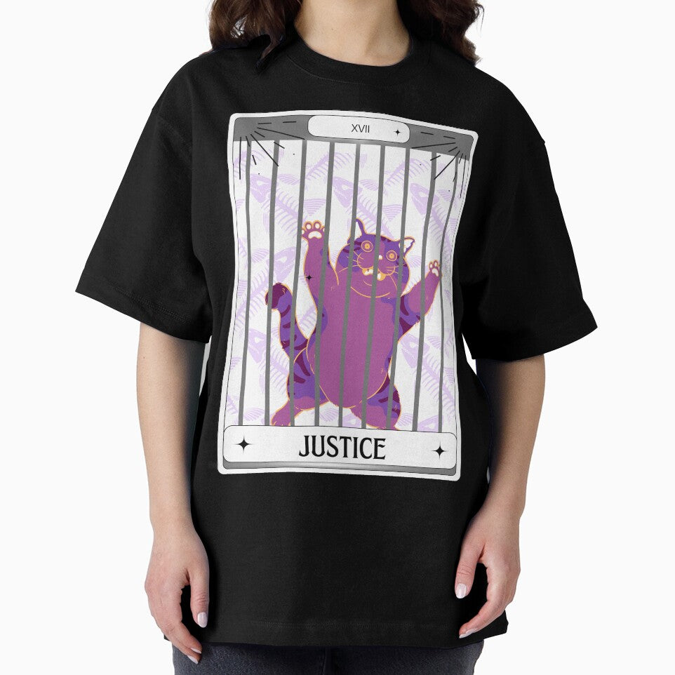 Tarot Card Cheshire Cat Justice by BettySpicer