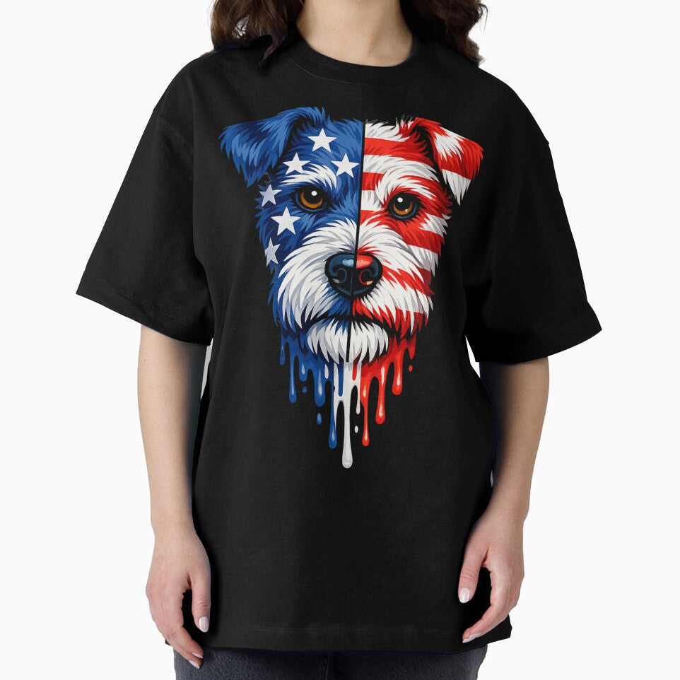 Funny Miniature Schnauzer 4th Of July Shirt, American Flag Patriotic Dog Lover Tee, USA Fireworks Gift Graphic by inkspotbywissal