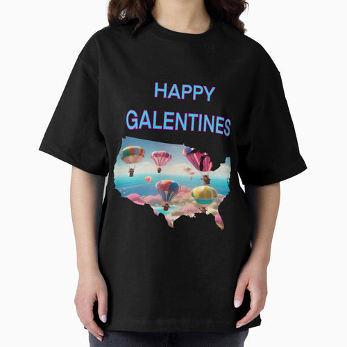A very Colorful Parachuting Happy Galentines card, perfect gift idea for Galentines day by sailorsam1805