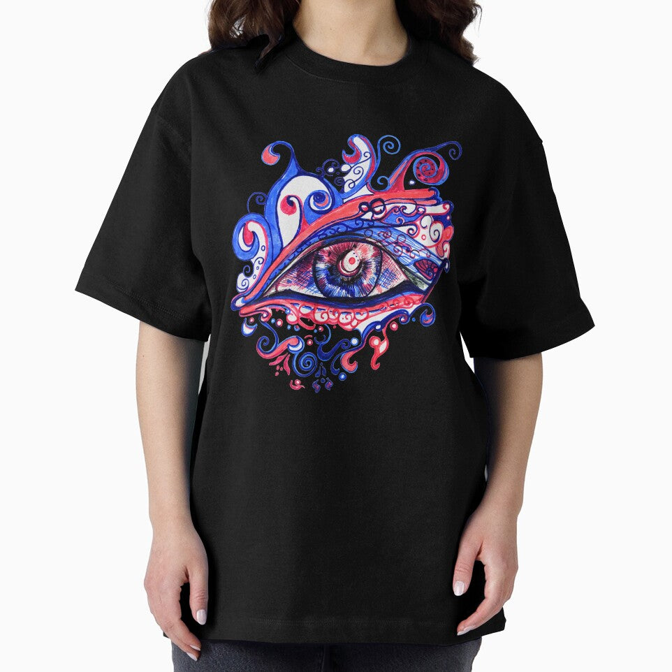 Back to school abstract nonfigurative line art eye by virginiajollyh