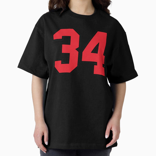 34 Sports Jersey Thirty Four Red Number Black by infrontofyou