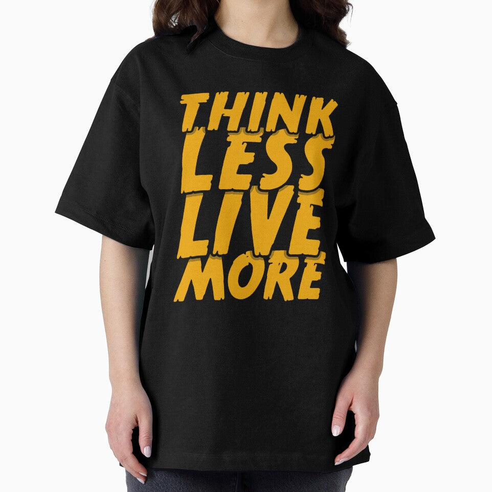 Think less, live more - Typography, quote by Art-spree
