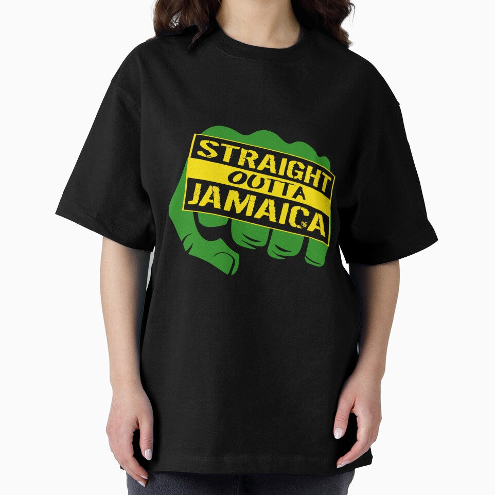 Jamaica Fist Flag Proud Brave & Strong Country Of Jamaica by DoctorBirdsInk