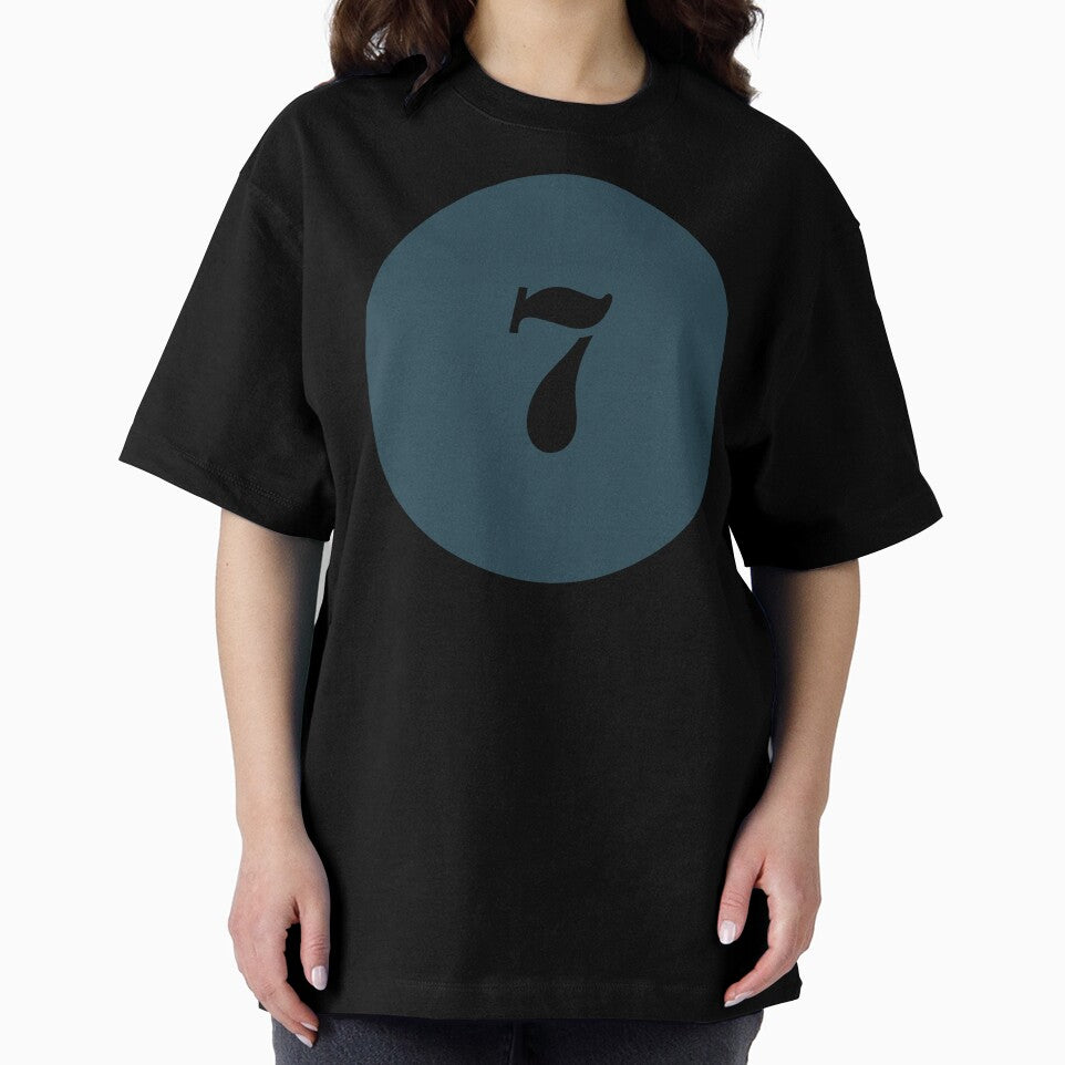 Number Seven (7) in Blue Circle by Ching Teoh