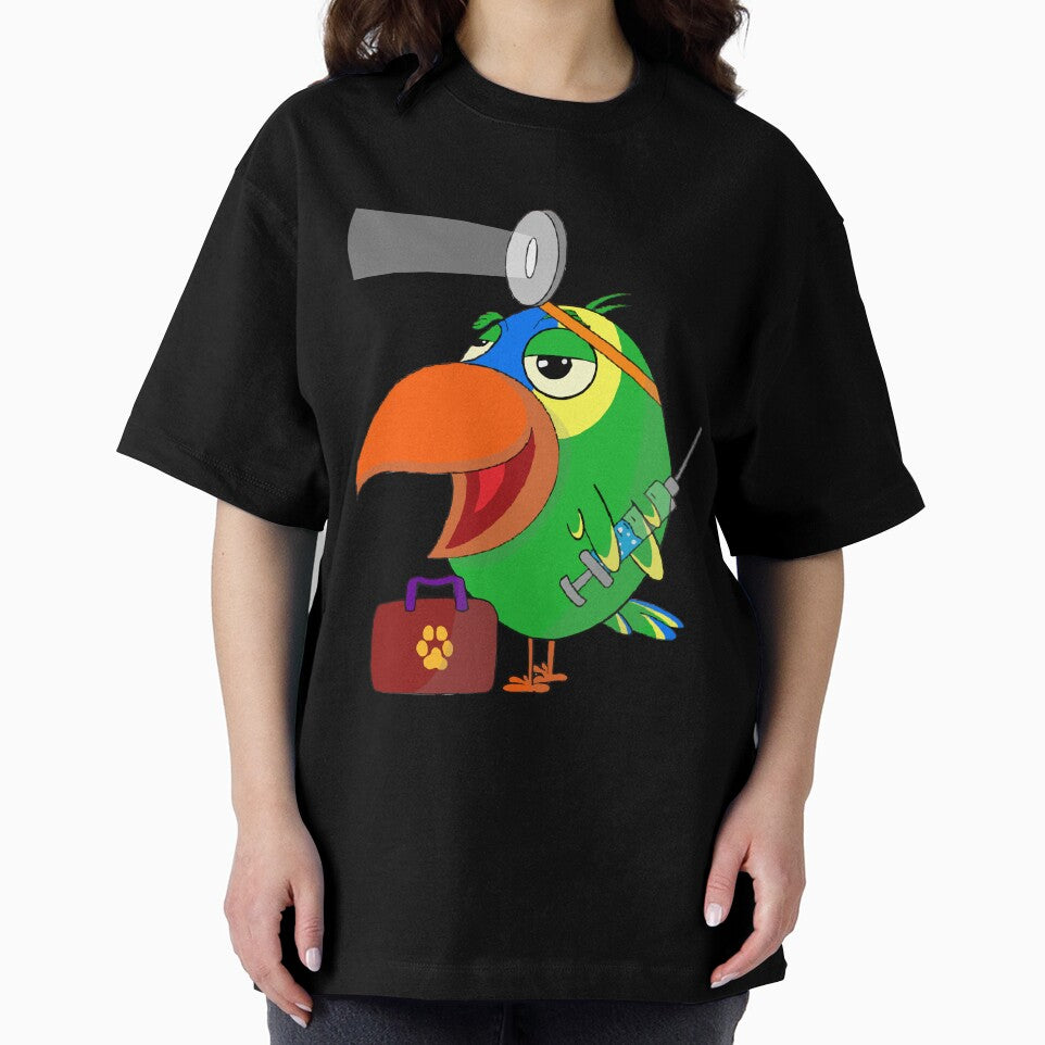 Funny parrot Amazon Parrot Vet - Parrot at work by YoshiArtDesign