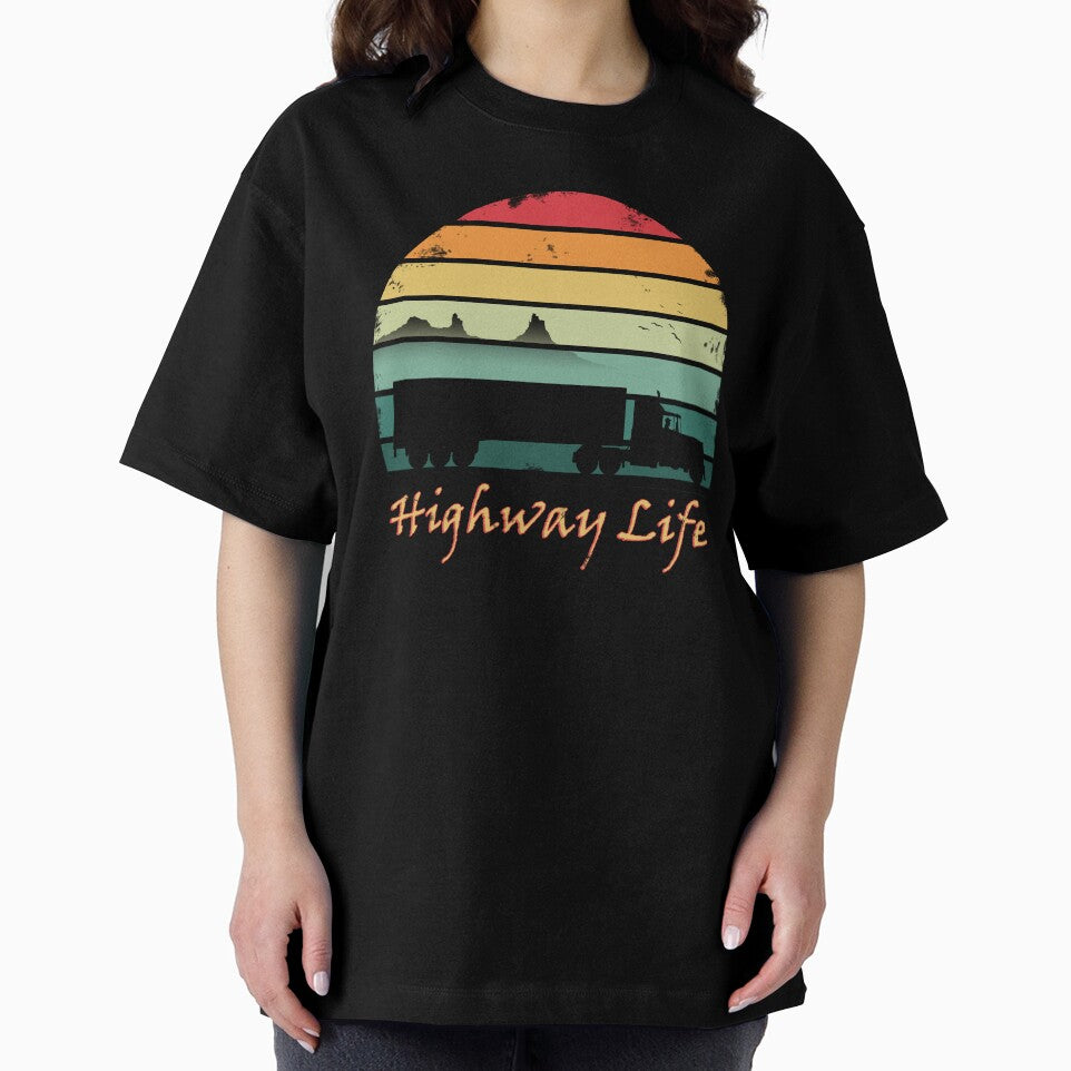 HIGHWAY LIFE RETRO SUNSET LOGO by ArchersBoutique