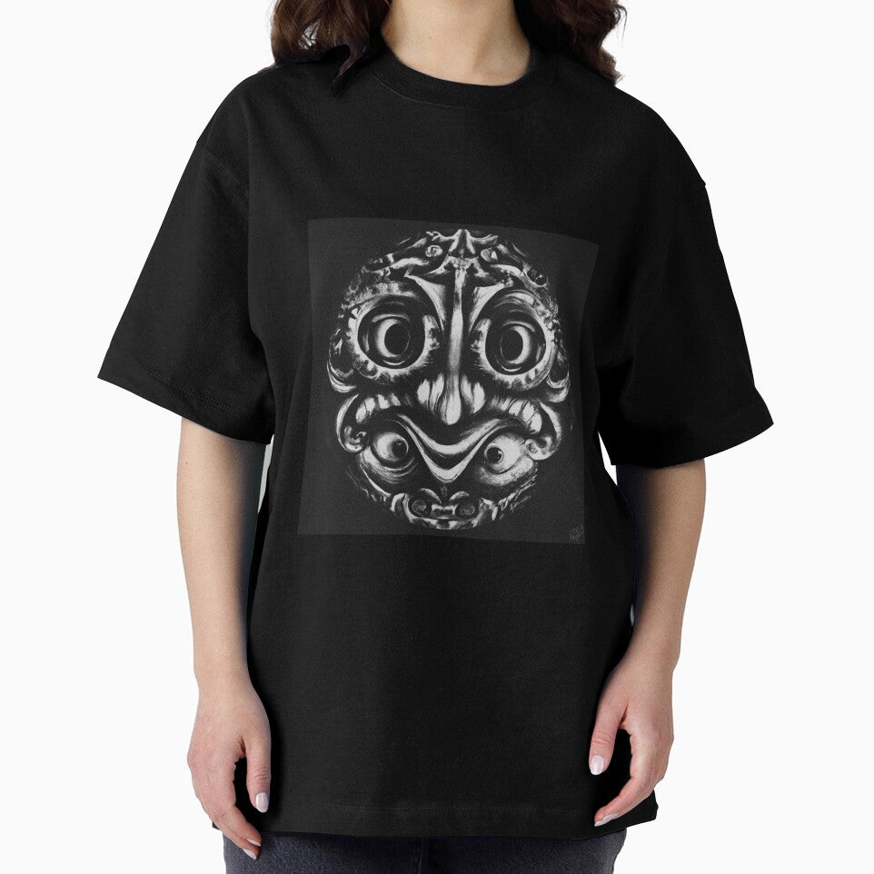 Surreal black and white double face, round: Wall art, t-shirt and, items by Red Siri0 by Red Siri0 Art