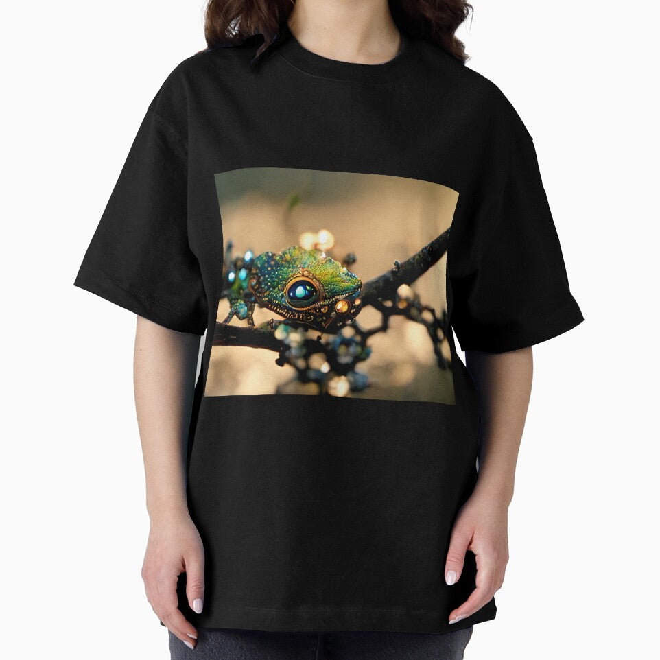 Steampunk gecko covered with shiny emeralds by RK - Shop