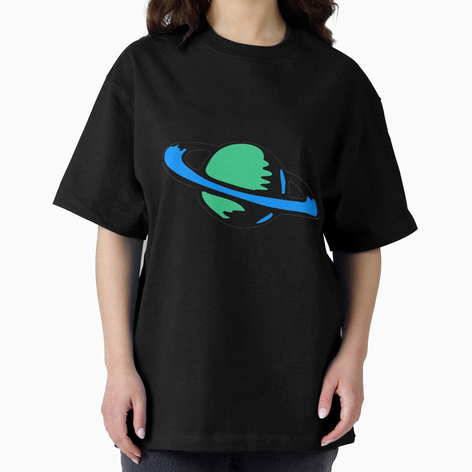 Blue and Green Ringed Planet by SerpentSkyArts