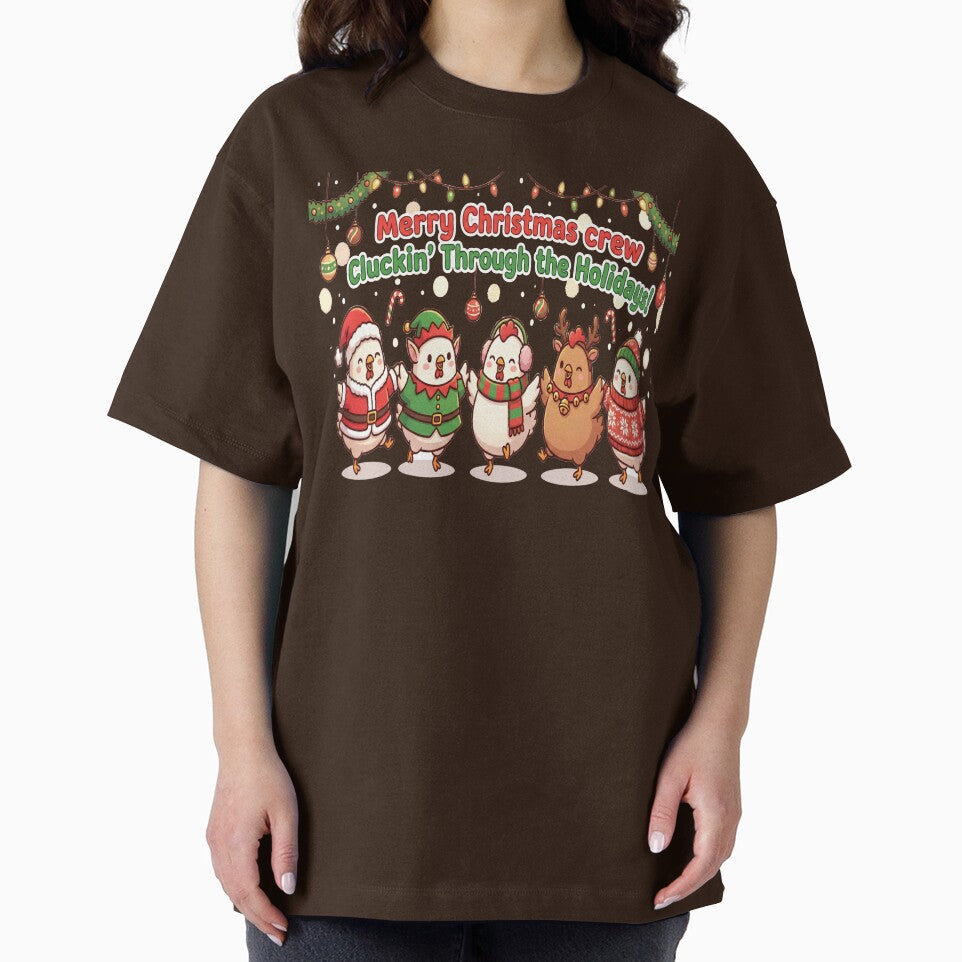 Cute Christmas Chickens Holiday Party – Festive Chicken Illustration for T-Shirt / Mug / Sticker by Soft Strength Studio