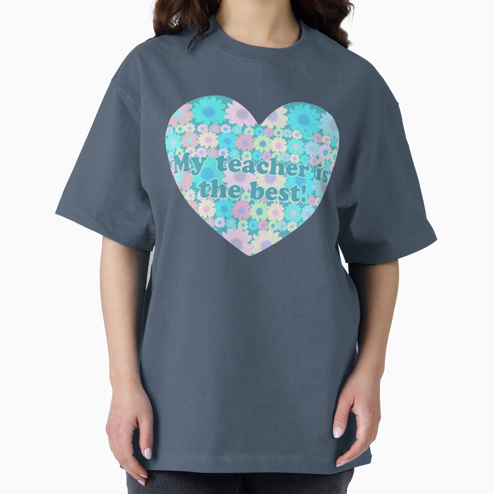 My teacher is the best - Vintage blue heart by SuncatcherPhoto