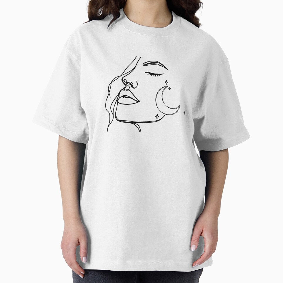 Celestial Woman Minimalist Line Art by MadeByMira