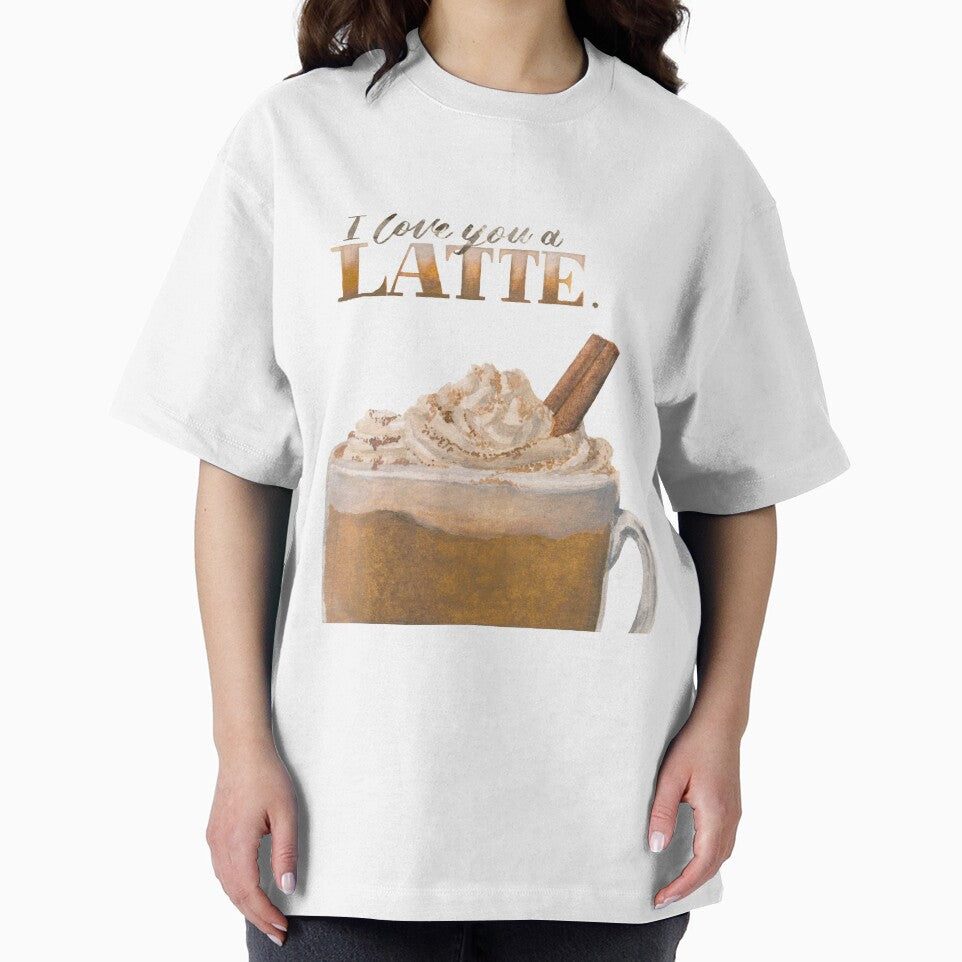 I love you a latte - Pumpkin spice latte watercolour painting by floweringwords