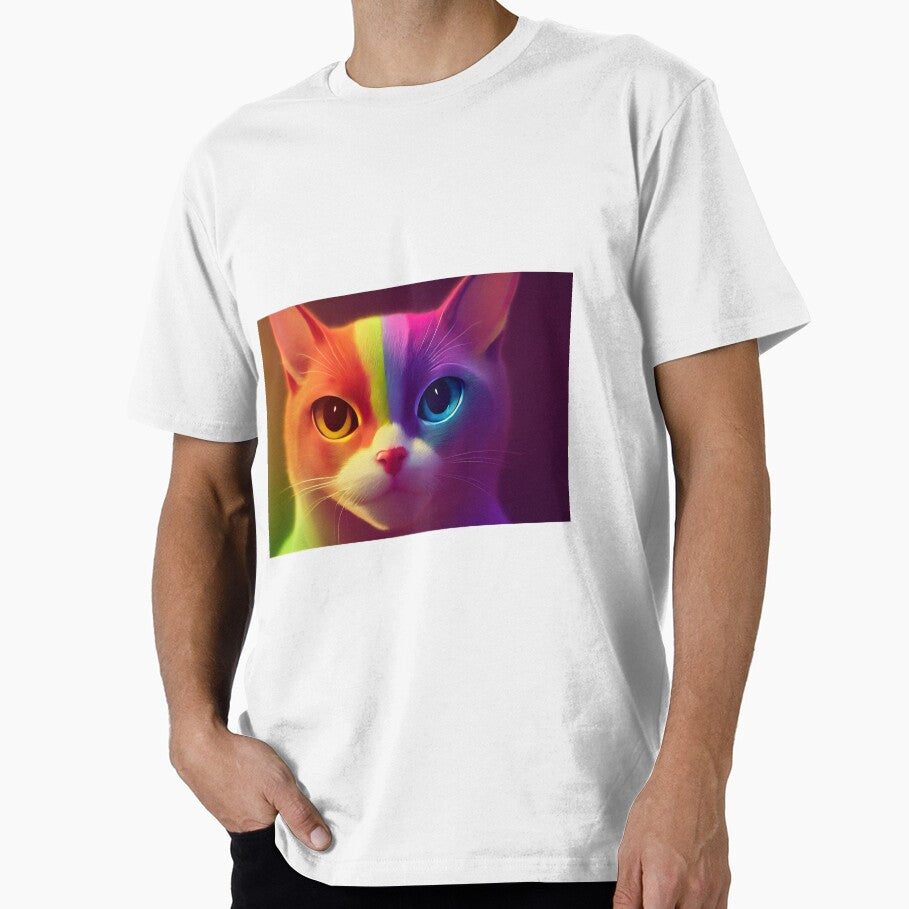 Rainbow cat in cartoon style. Cool Kitties by NadiiaSemyroz