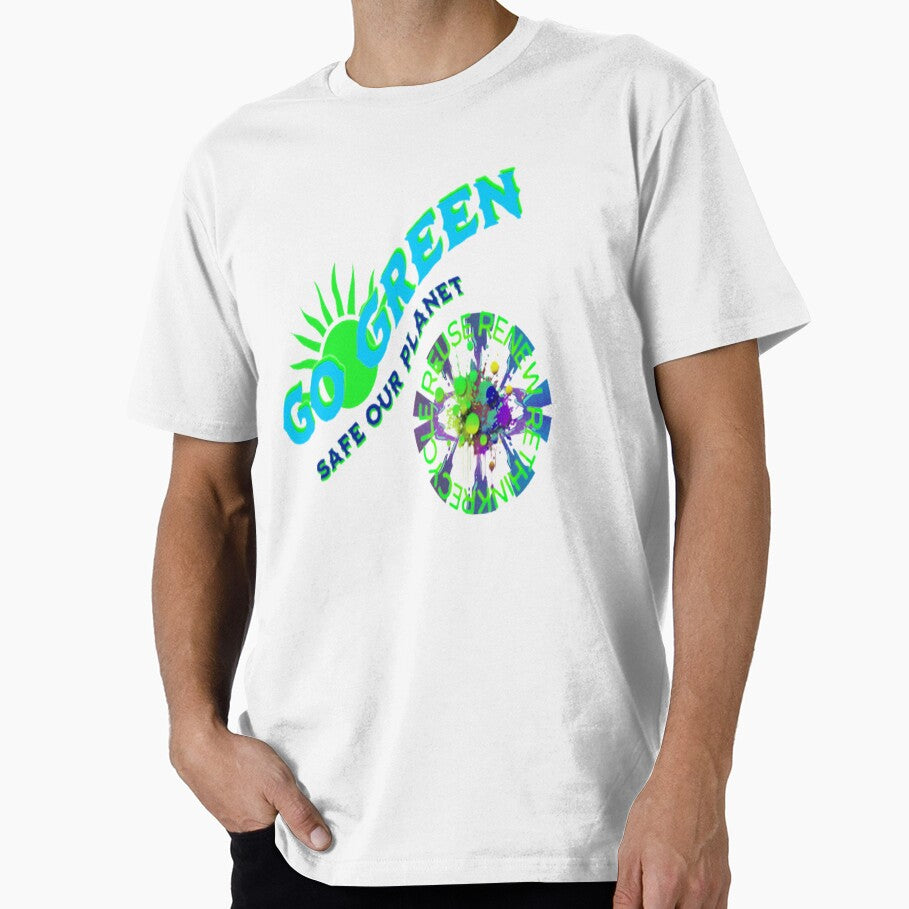 Go Green Safe our Planet 2 Recycle Reuse Renew Rethink Crisis Environmental Activism Earth Day Lettering Design, go green safe our planet design inspired by nature by Adri Barnard