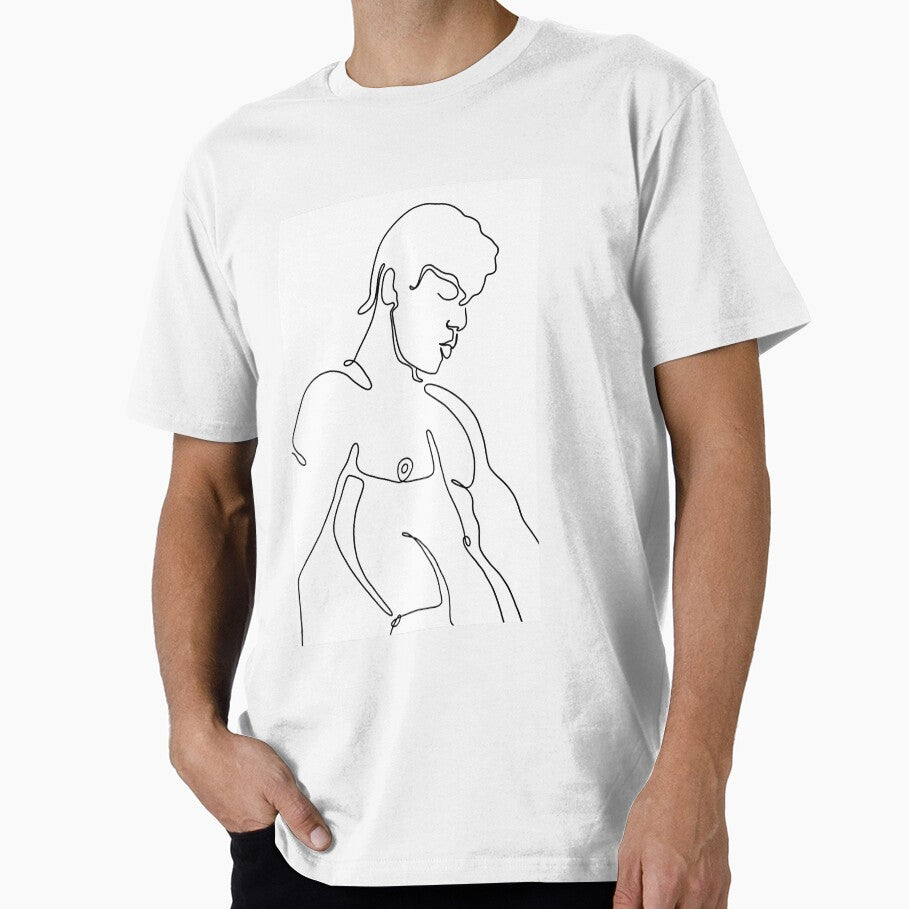 Male Upper Body Line Drawing by Aidanlangford