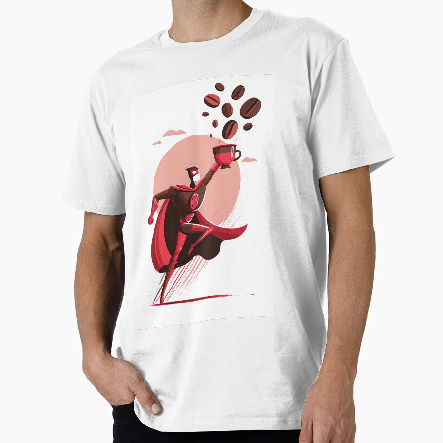Coffee Bean Superhero - Coffee Lover T-Shirt Design by DanielY01