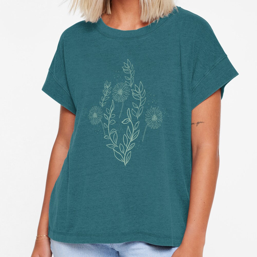 Calming Green Sage Wildflower Line Art Graphic by altastudio