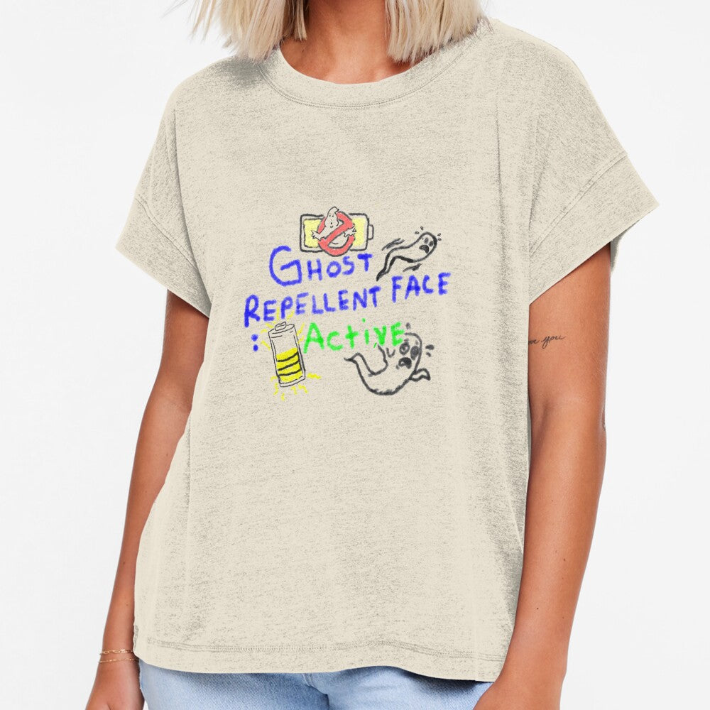 Ghost Repellent Face Active Funny Meme Design by JeeraKin