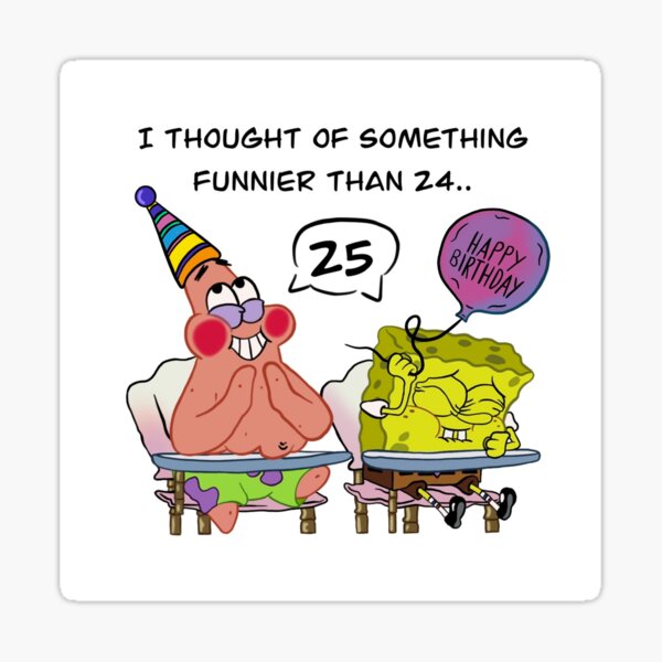 Spongebob Sqaurepants 25th Birthday Card by Sophie Sprout Design