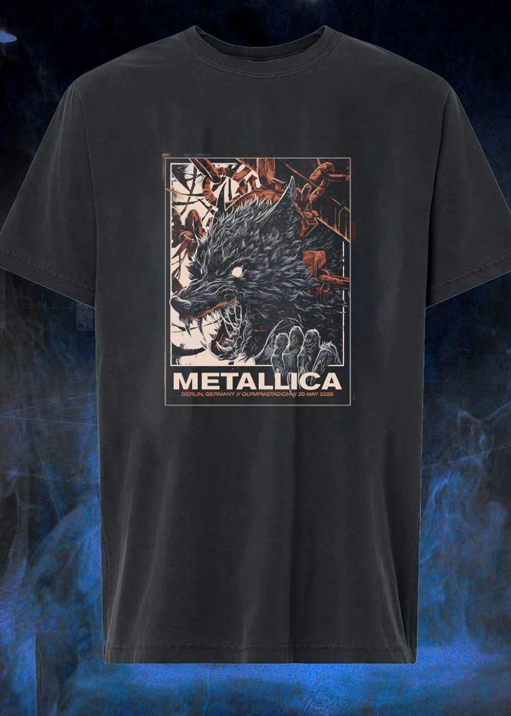 Wolf Metallica Metallica Berlin Germany Olympiastadion 30 May 2026 Tee (1)